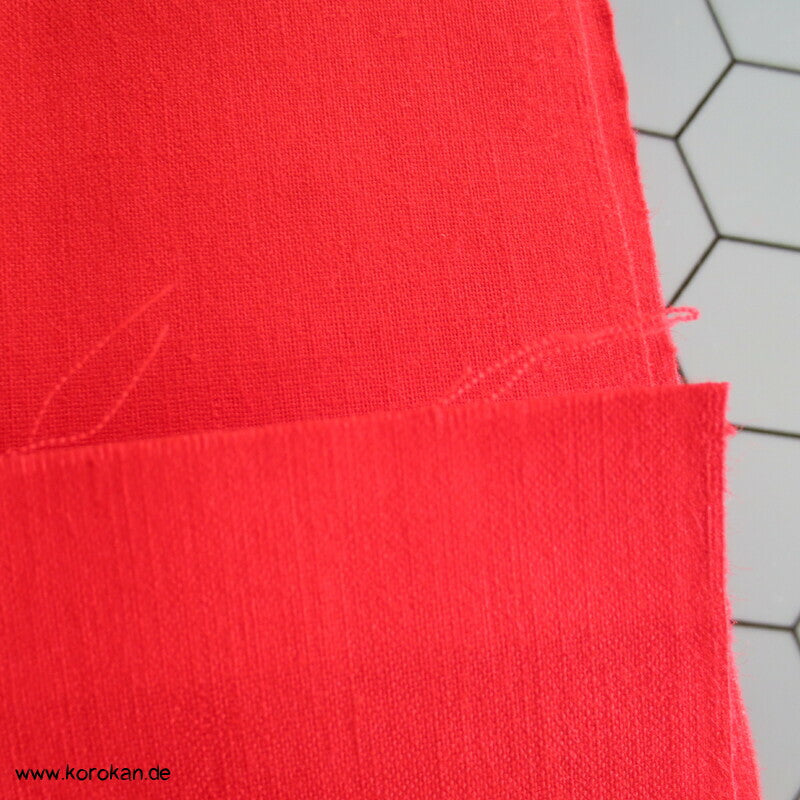 rotes Batist Baumwollfutter für Kimono aus Japan