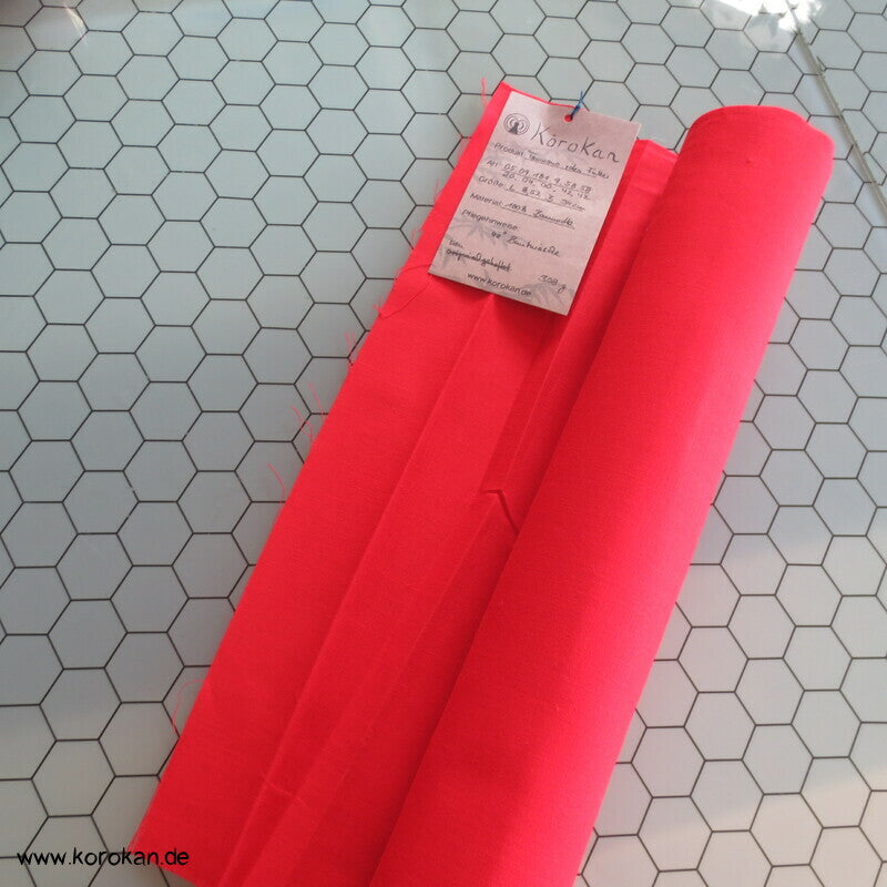 rotes Batist Baumwollfutter für Kimono aus Japan