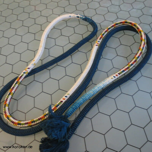 petrol und bunter Verlauf Kordel Obijime, Seide