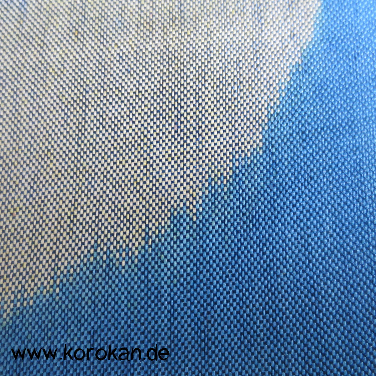 Wolken auf blau Kasuri zarter Kimono Stoff, zellulosische Faser