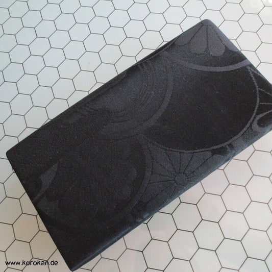 schwarze Seidendamast Clutch Tasche - für Party oder Silvester, Oper etc..