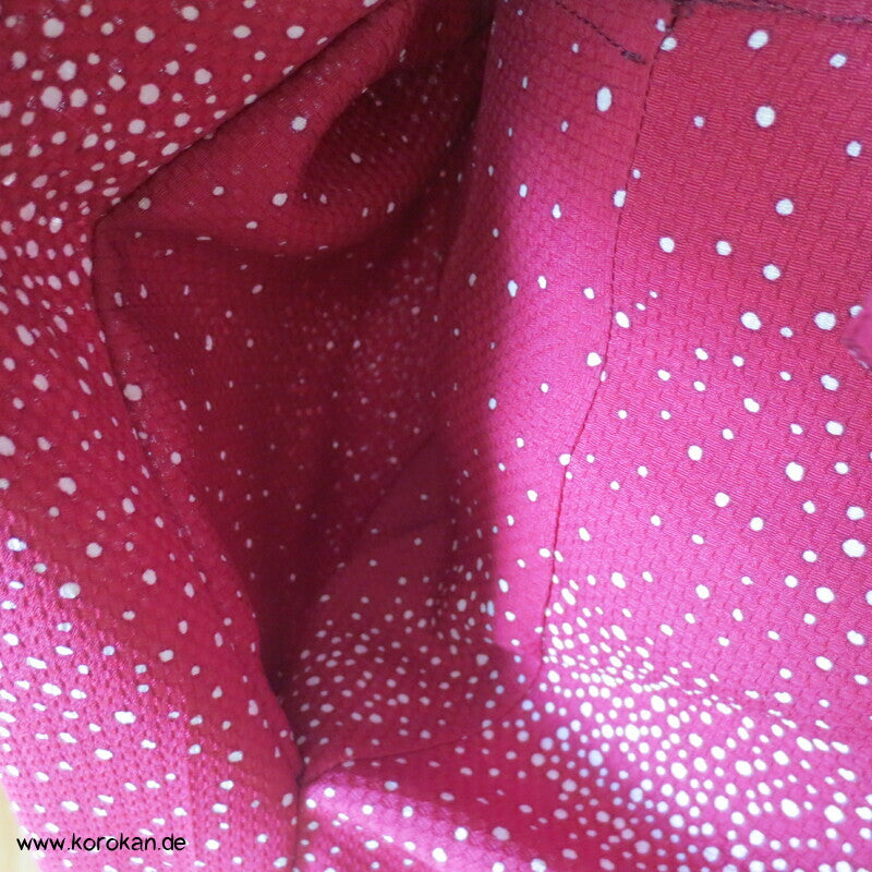 Schneegestöber Upcycling Sattelrock aus Haori Kimono, Bindebänder, Gr. M