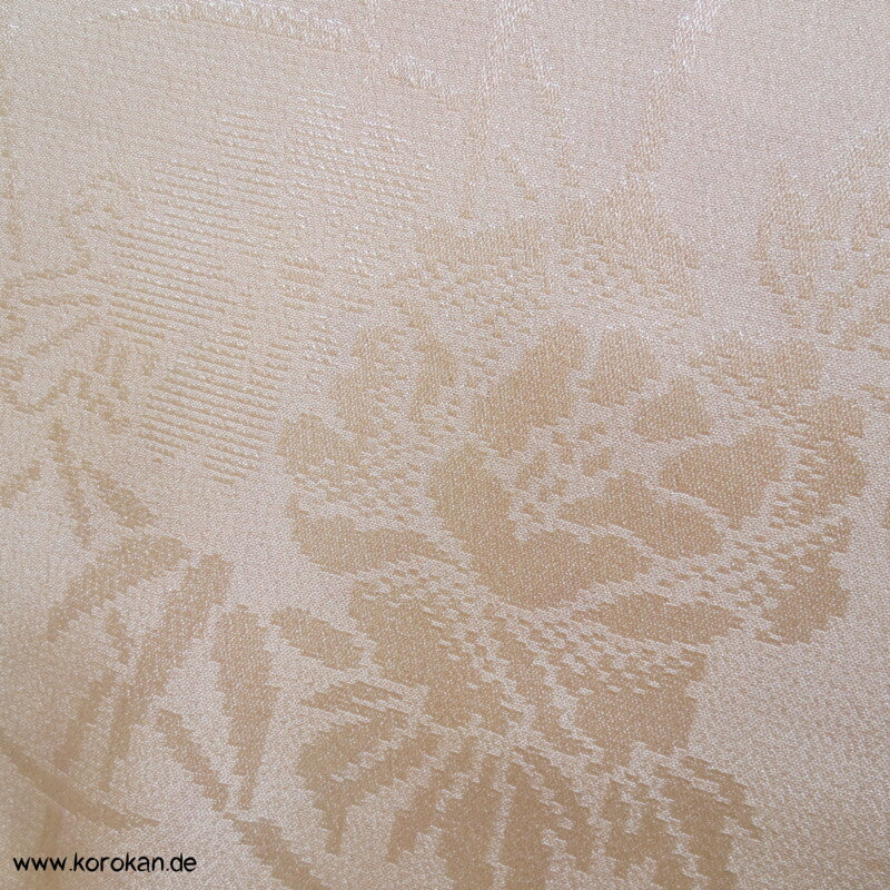 Blütenfächer blush mit Golddruck Kimono Seidendamast