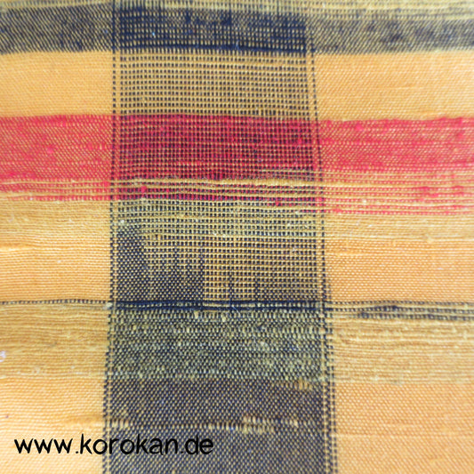 Karo Kasuri Tsumugi Kimono Seide