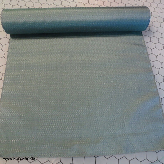 Stoffballen Mouliné Streifen graugrüne Tsumugi Seide