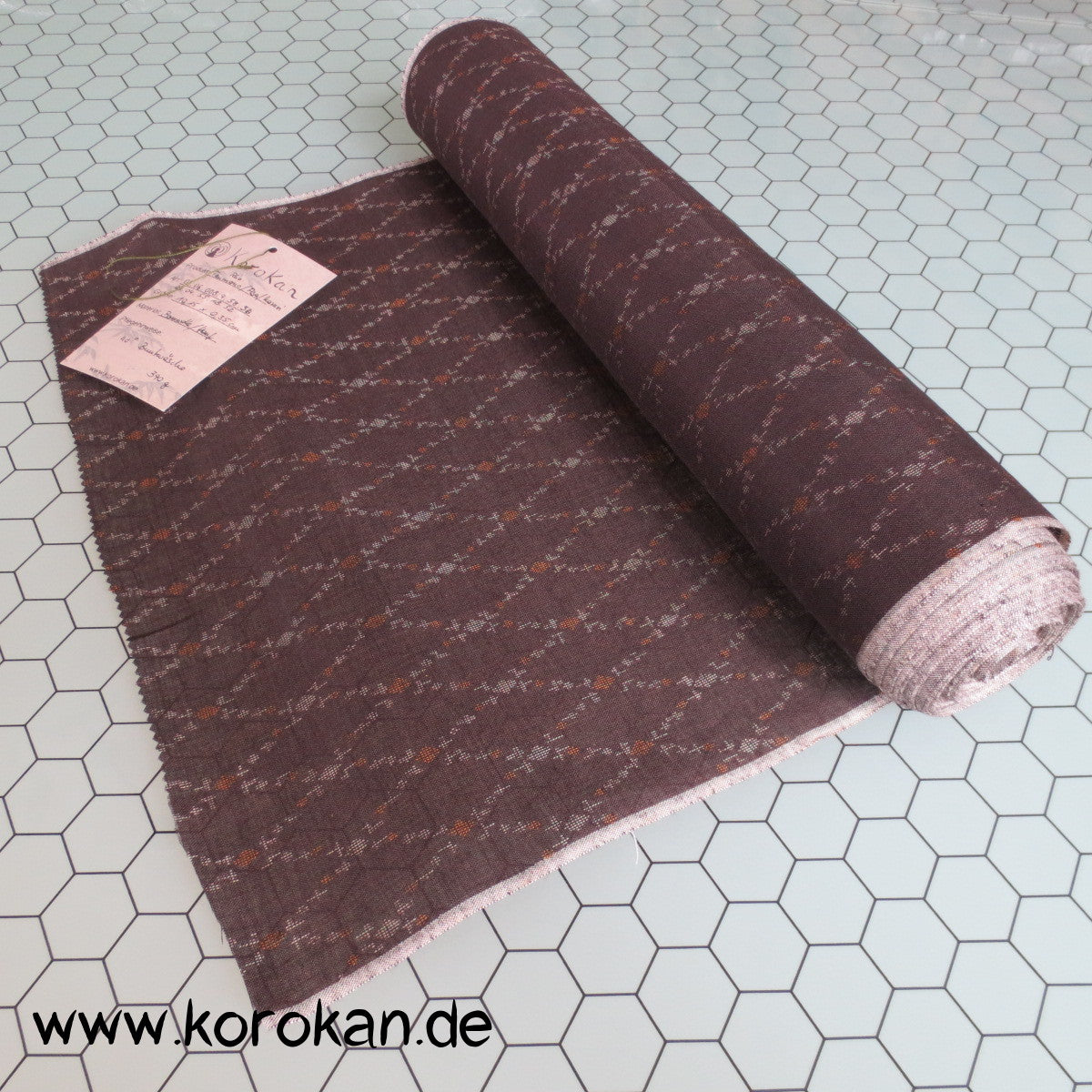 Diamantrauten Kimono Stoff - halbtransparent, Asa