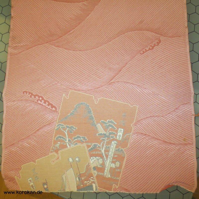 Wellen und Shikishi Omeshi Seiden Jacquard Araihari Kimono