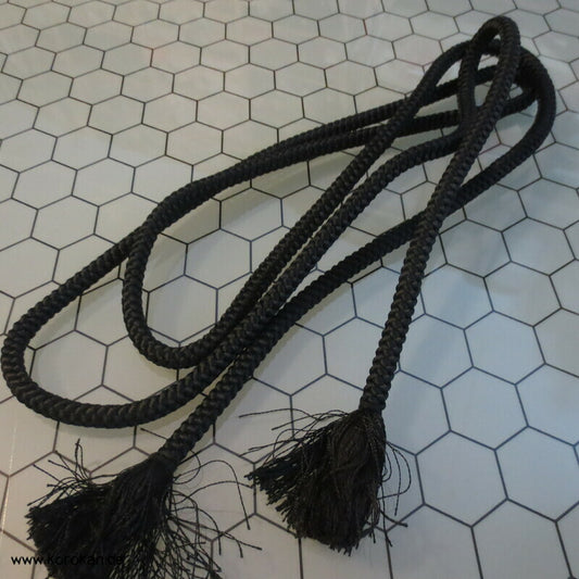 schwarzer Kordel Obijime, Seide, relativ steif
