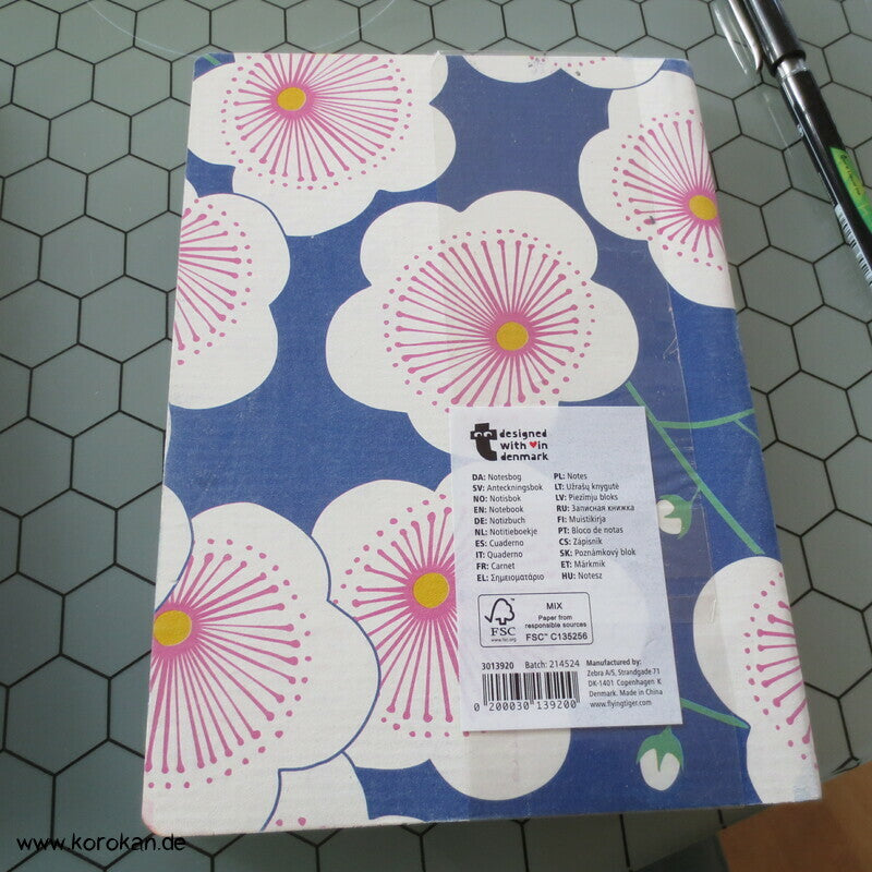 Tagebuch, Journal, Schreibheft Sakura - broschiert, ca. Din A5