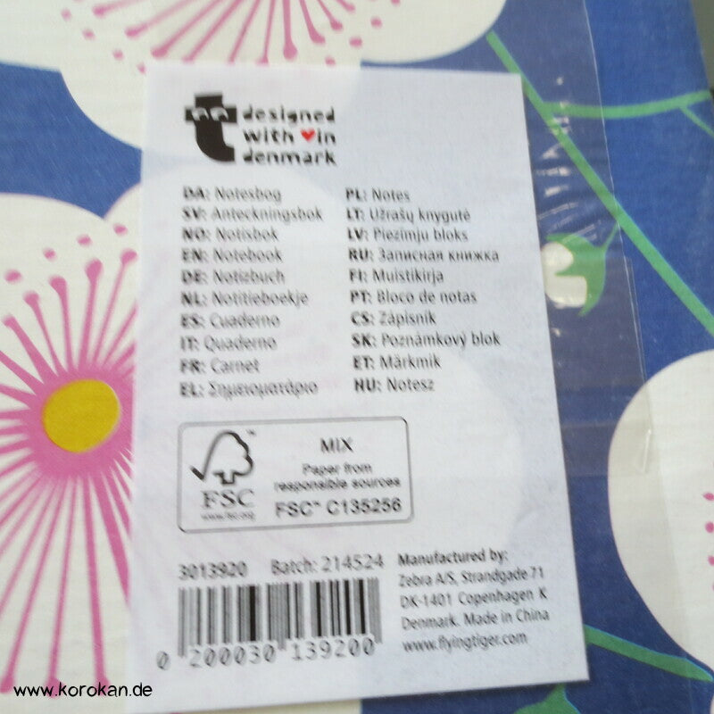Tagebuch, Journal, Schreibheft Sakura - broschiert, ca. Din A5