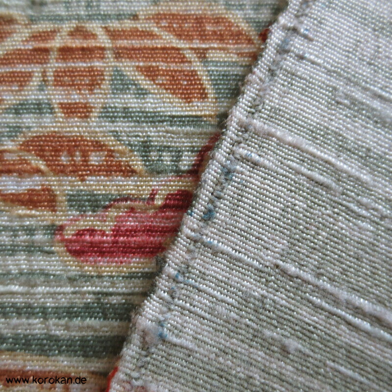 Gräser Blüten Schmetterlinge Polyester Kimono Krepp