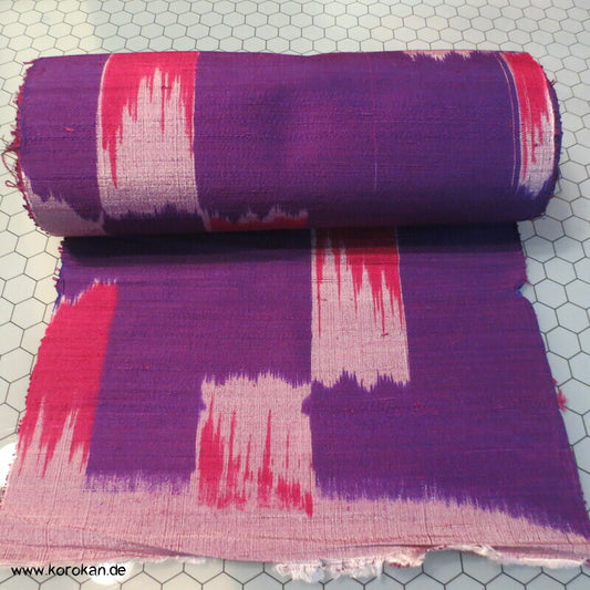 Tanmono Stoffrolle Kasuri gestreift Tsumugi Kimono Seide