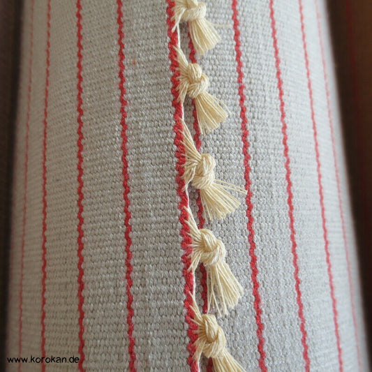 Obi grobe Tsumugi Seide, Streifen - handgewebt