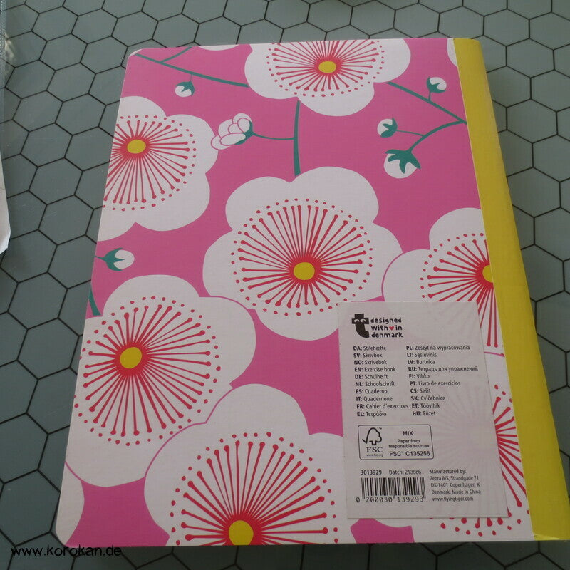 Tagebuch, Journal, Schreibheft Sakura - broschiert, über Din A5