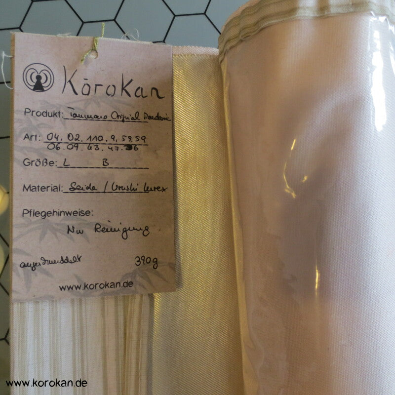 Mandarinenten rosa Nagoya Obi - Nishijin - Seiden Brokat