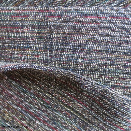 bunt feingestreifter Tsumugi Kimono Seide