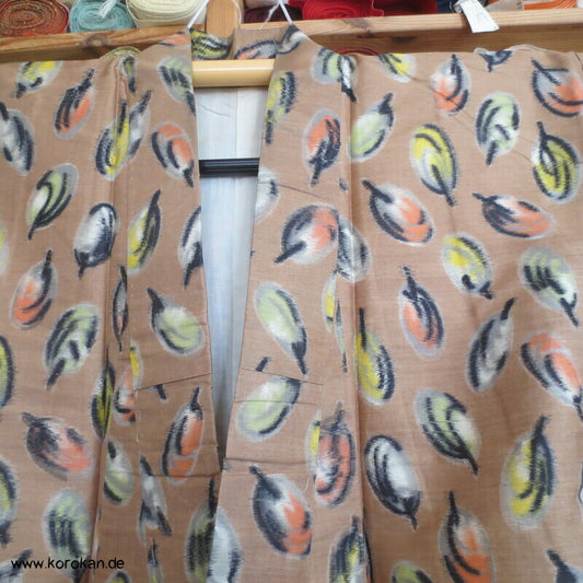 Seiden Meisen Komon Kimono Blätter