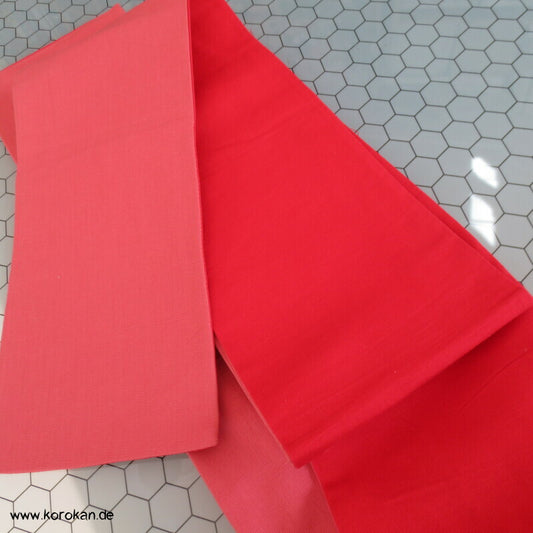 rot / rosa uni unterschiedliche Seiten Hanhaba Obi