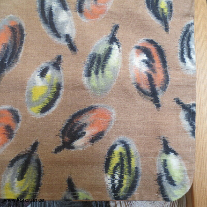 Seiden Meisen Komon Kimono Blätter