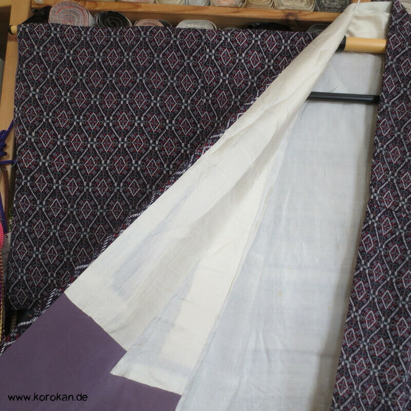 Rauten Komon Kimono, feine leichte Seide