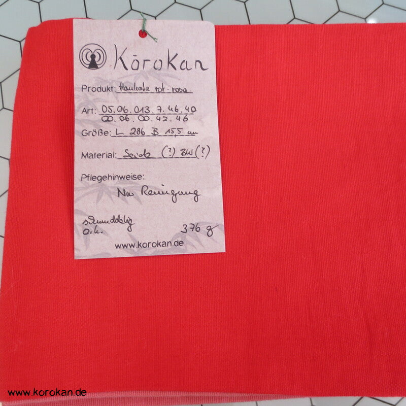 rot / rosa uni unterschiedliche Seiten Hanhaba Obi