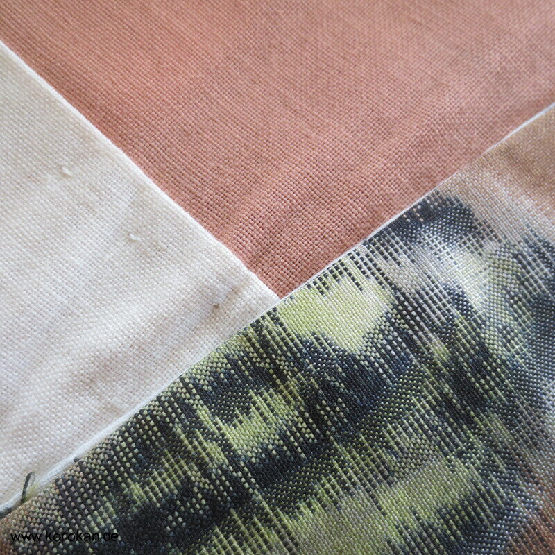 Seiden Meisen Komon Kimono Blätter