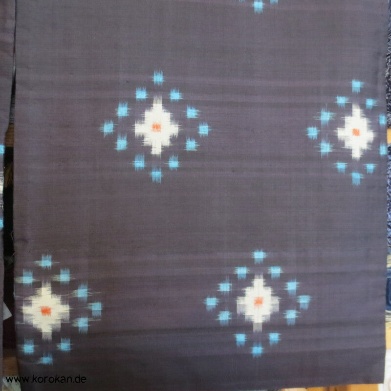 Kasuri Rauten Hitoe Meisen Seiden Kimono