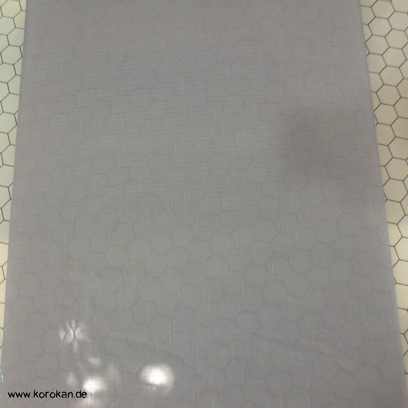 transparenter blaugrauer Seide (?) Stoff