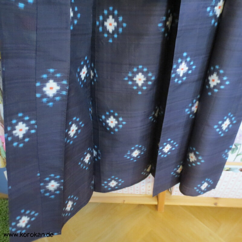 Kasuri Rauten Hitoe Meisen Seiden Kimono