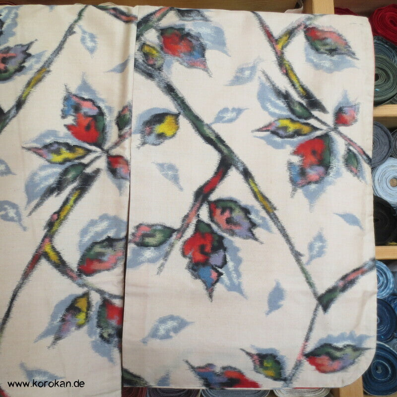 Seiden Meisen Komon Kimono Blätterzweige