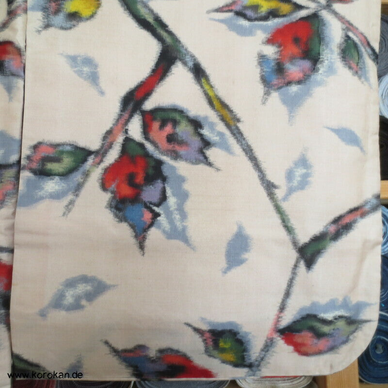 Seiden Meisen Komon Kimono Blätterzweige