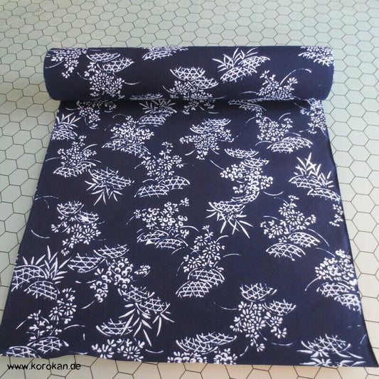 Bambusgitter Blumen japanischer Yukata Kimono Baumwoll Stoff