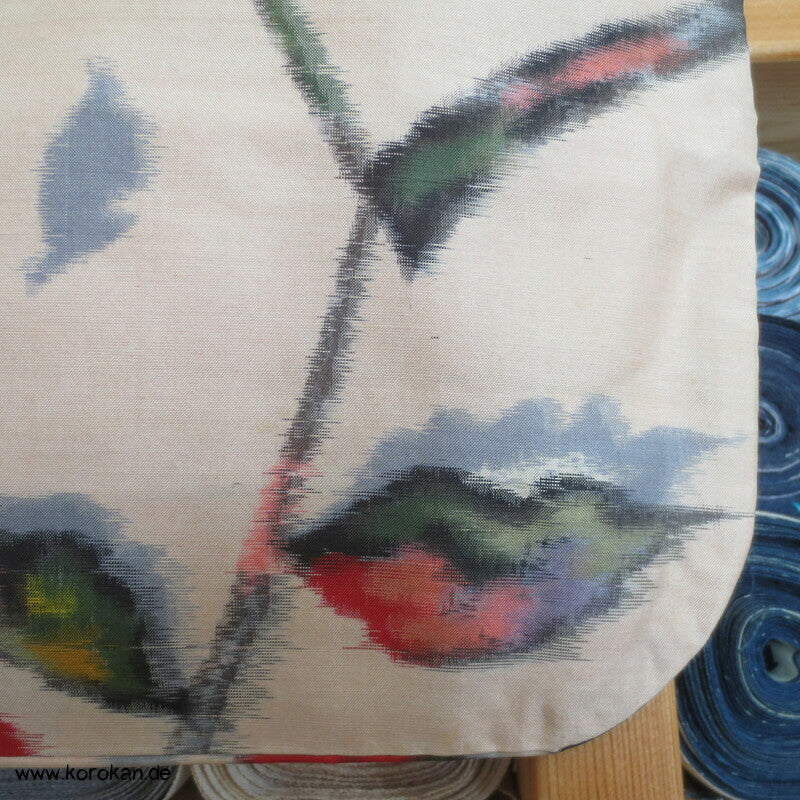 Seiden Meisen Komon Kimono Blätterzweige