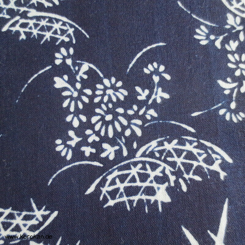 Bambusgitter Blumen japanischer Yukata Kimono Baumwoll Stoff
