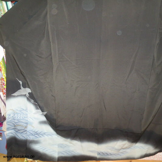 auffliegende Kraniche über Wellen Tomesode