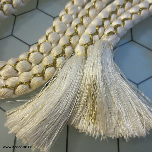 gold - offwhite Kordel Obijime, Seide / Lurex