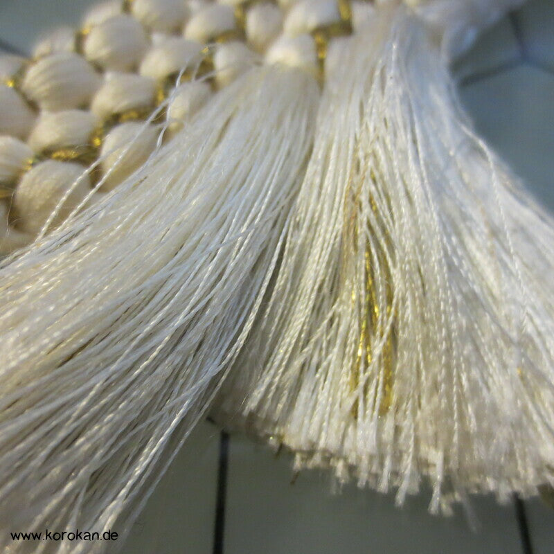 gold - offwhite Kordel Obijime, Seide / Lurex