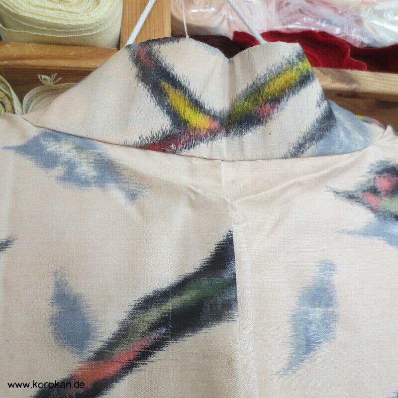 Seiden Meisen Komon Kimono Blätterzweige