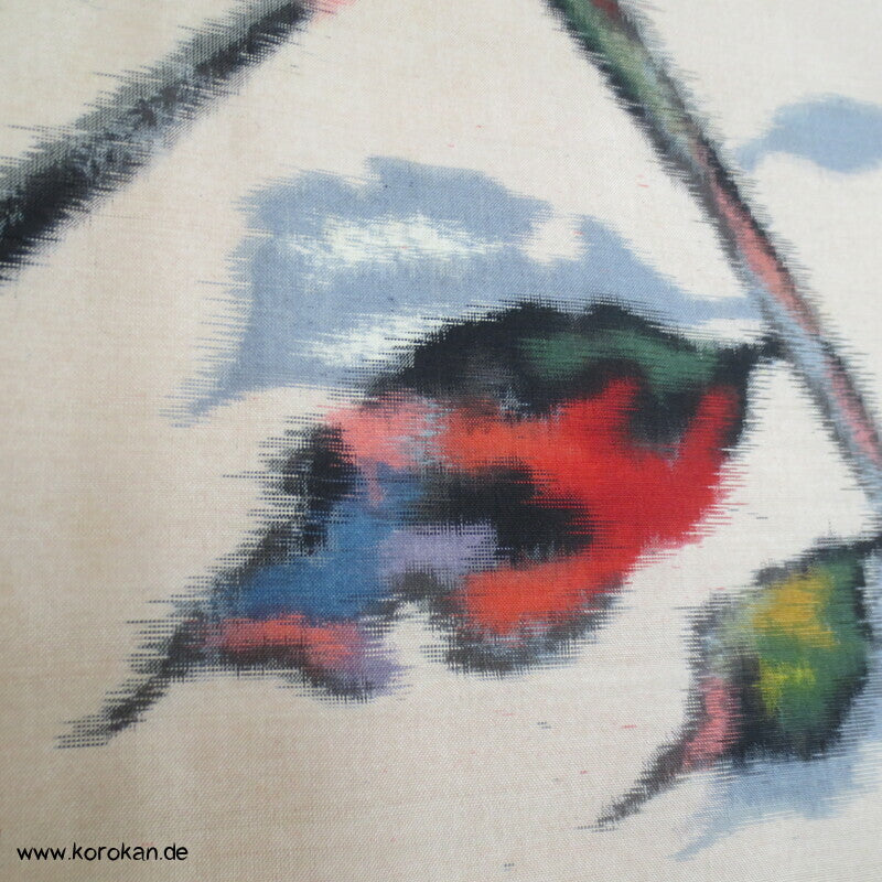 Seiden Meisen Komon Kimono Blätterzweige