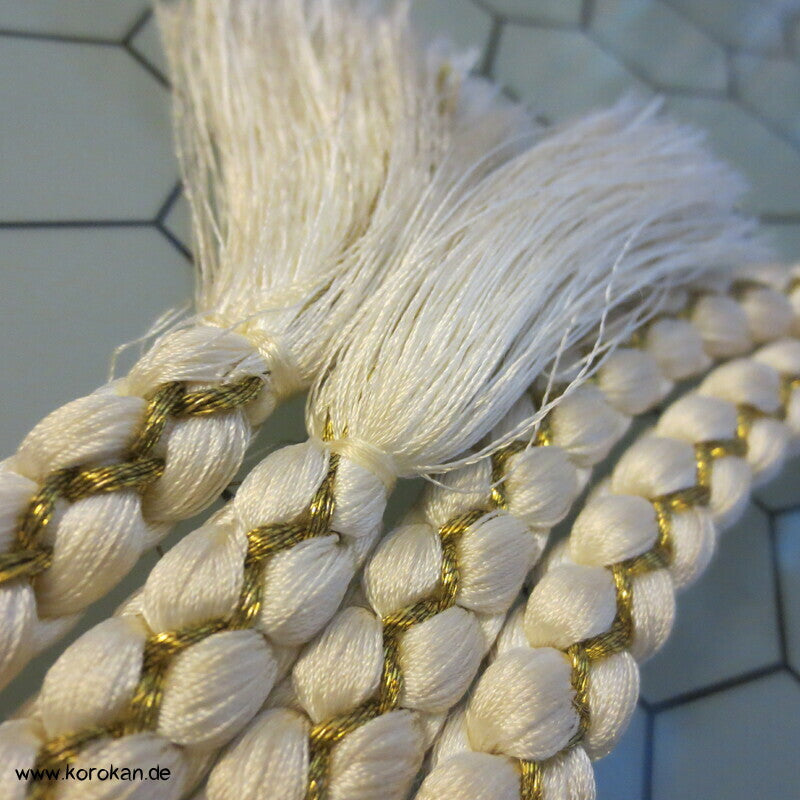 gold - offwhite Kordel Obijime, Seide / Lurex