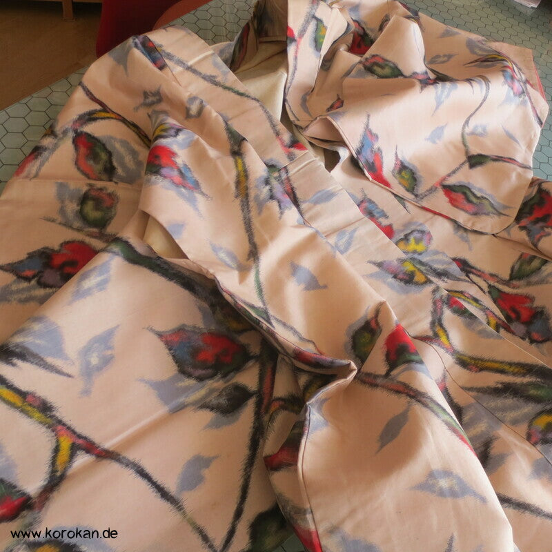 Seiden Meisen Komon Kimono Blätterzweige