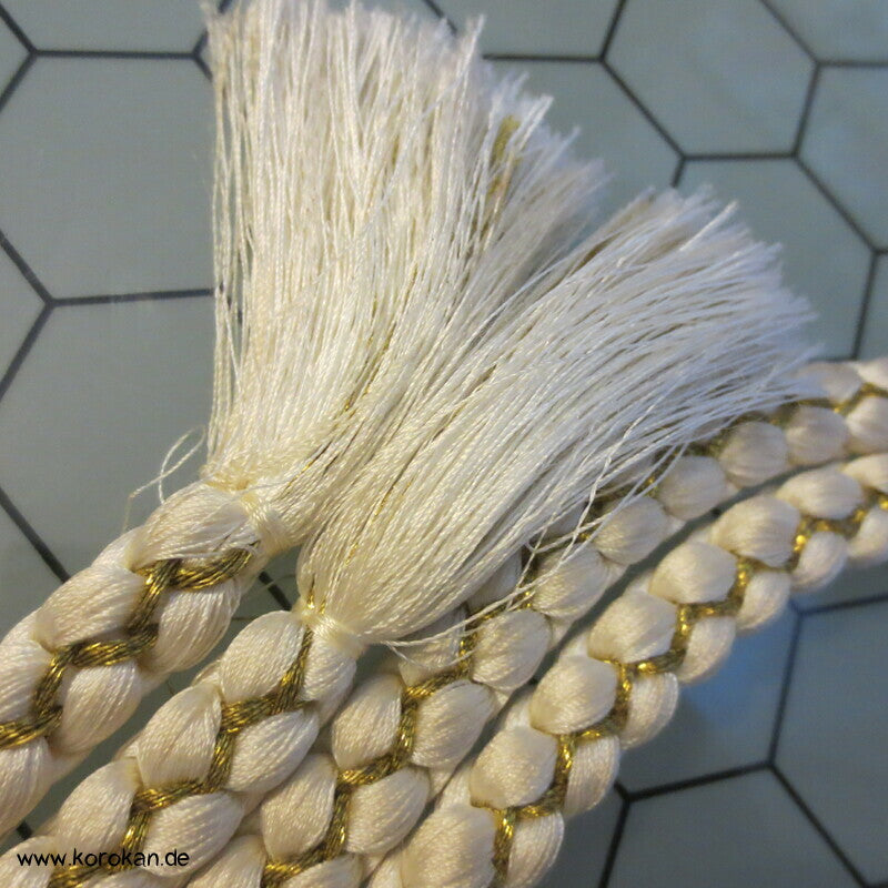 gold - offwhite Kordel Obijime, Seide / Lurex