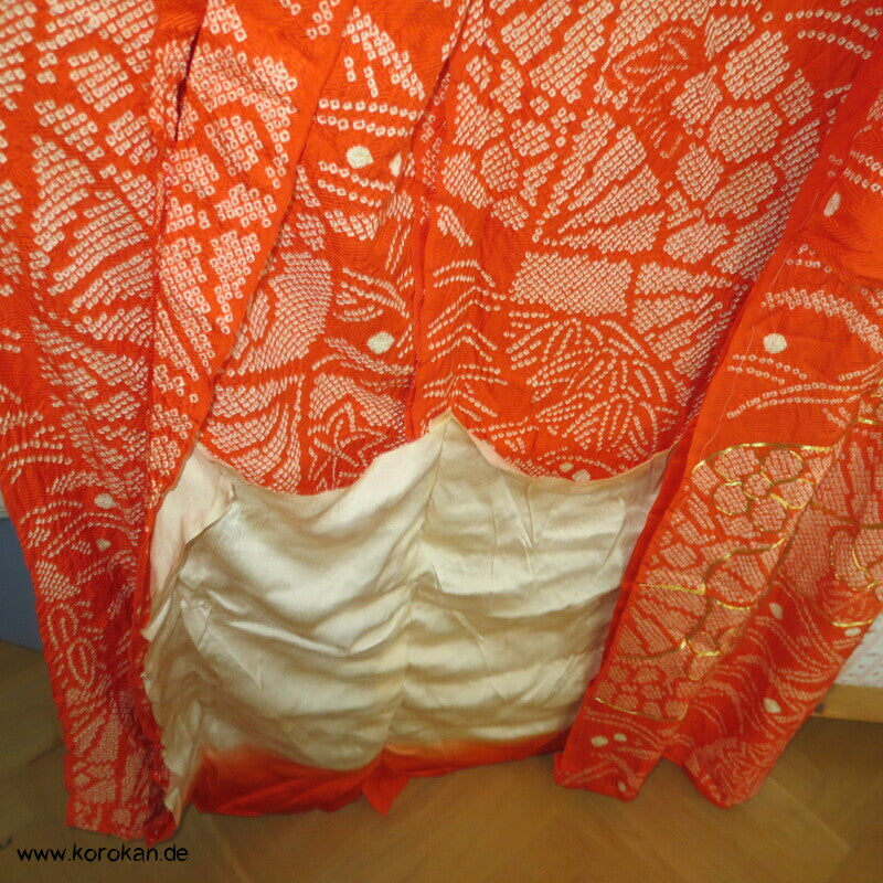 Full Shibori Seiden Karieba für Furisode, Goldstickerei