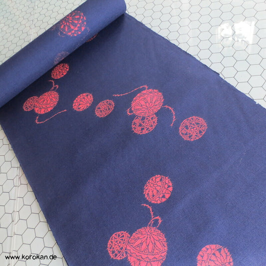 Mari Bälle Druck Kasuri Kimono Wolle aus Japan