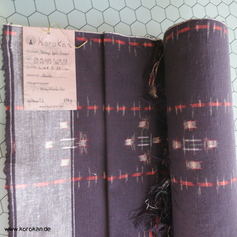 Stoffballen Tsumugi Seide, Kreuzstreifen Kasuri