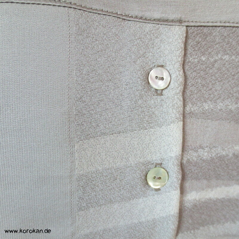 Longshirt aus glänzendem Viscosejersey mit Verlängerung aus Kimonoseidenrest, Gr. XL