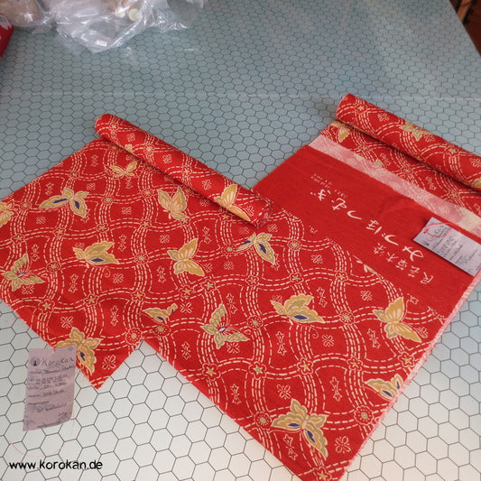 Schmetterlinge Druck Wolle / Seide Kimonostoff