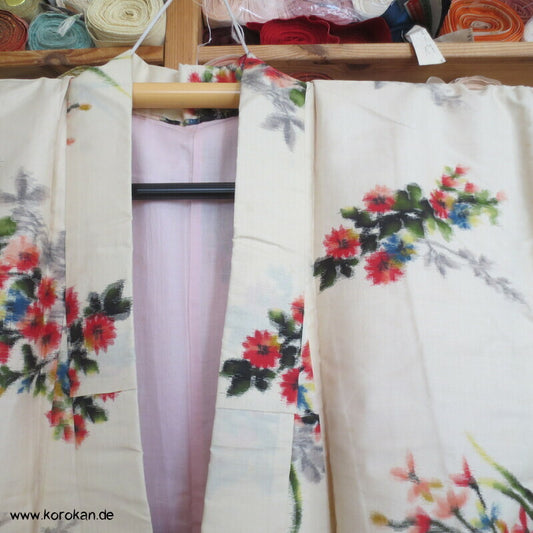 Seiden Meisen Komon Kimono Blumensträuße