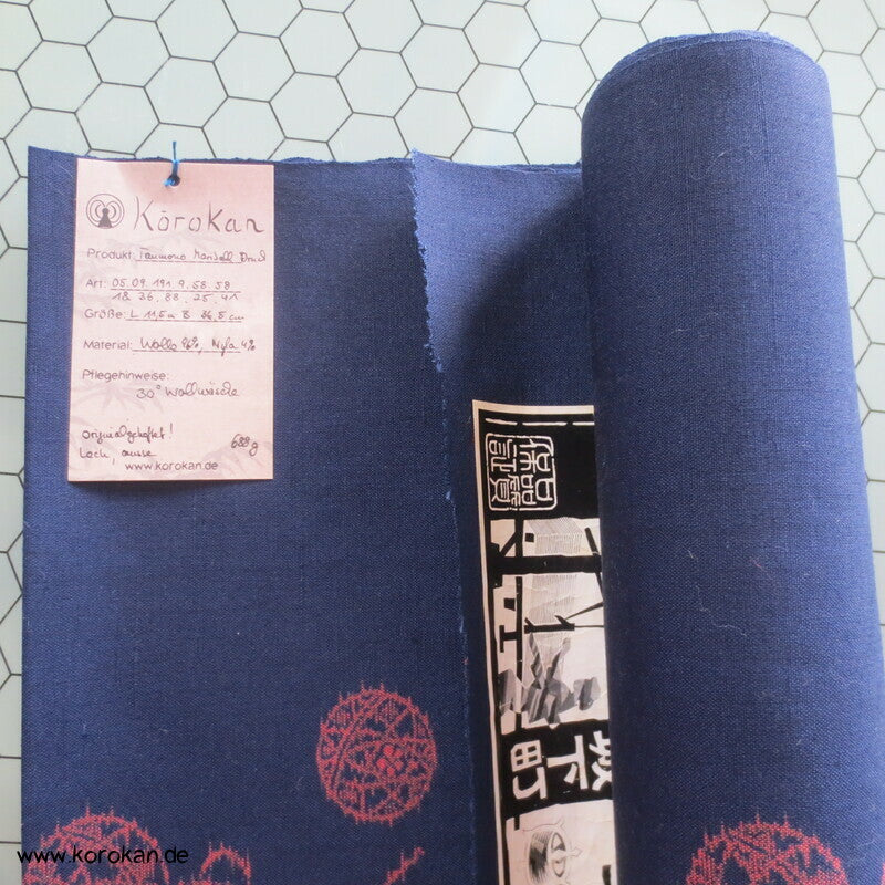 Mari Bälle Druck Kasuri Kimono Wolle aus Japan