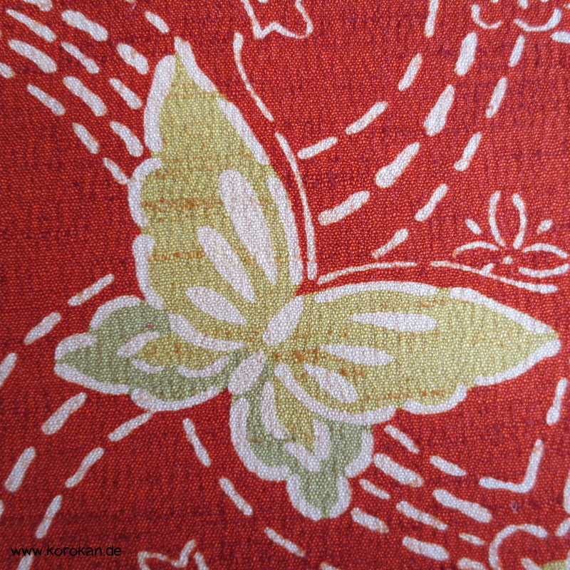 Schmetterlinge Druck Wolle / Seide Kimonostoff